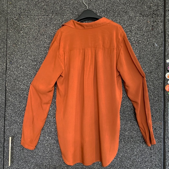 Cloth and Stone Button Down Tunic in Rust M - Picture 4 of 4